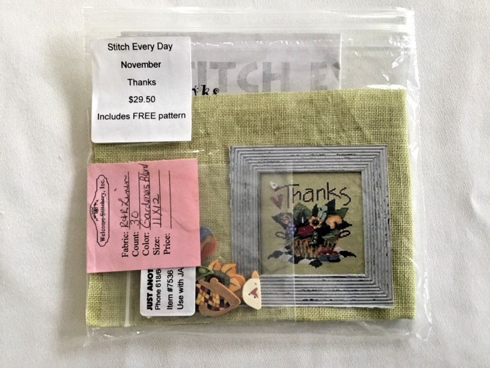 12 ~ Just Another Button Company Months Stitch Every Day ~Pattern Buttons Fabric
