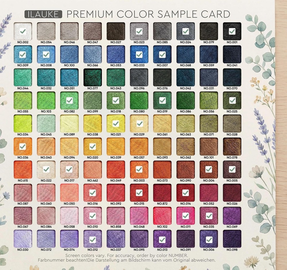 ilauke Sewing Thread, 30 Color Assortment, 500 Yards Polyester Thread, Sewing...