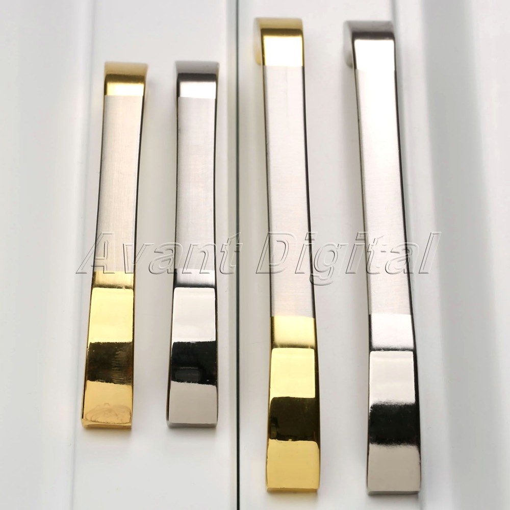 Simple Modern Alloy Door Pulls Handles Drawer Kitchen Cabinet Cupboard Knobs