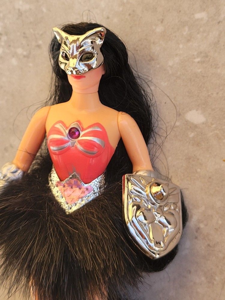 She-Ra Doll Catra Mask and Shield set Custom Replacement Silver Metal