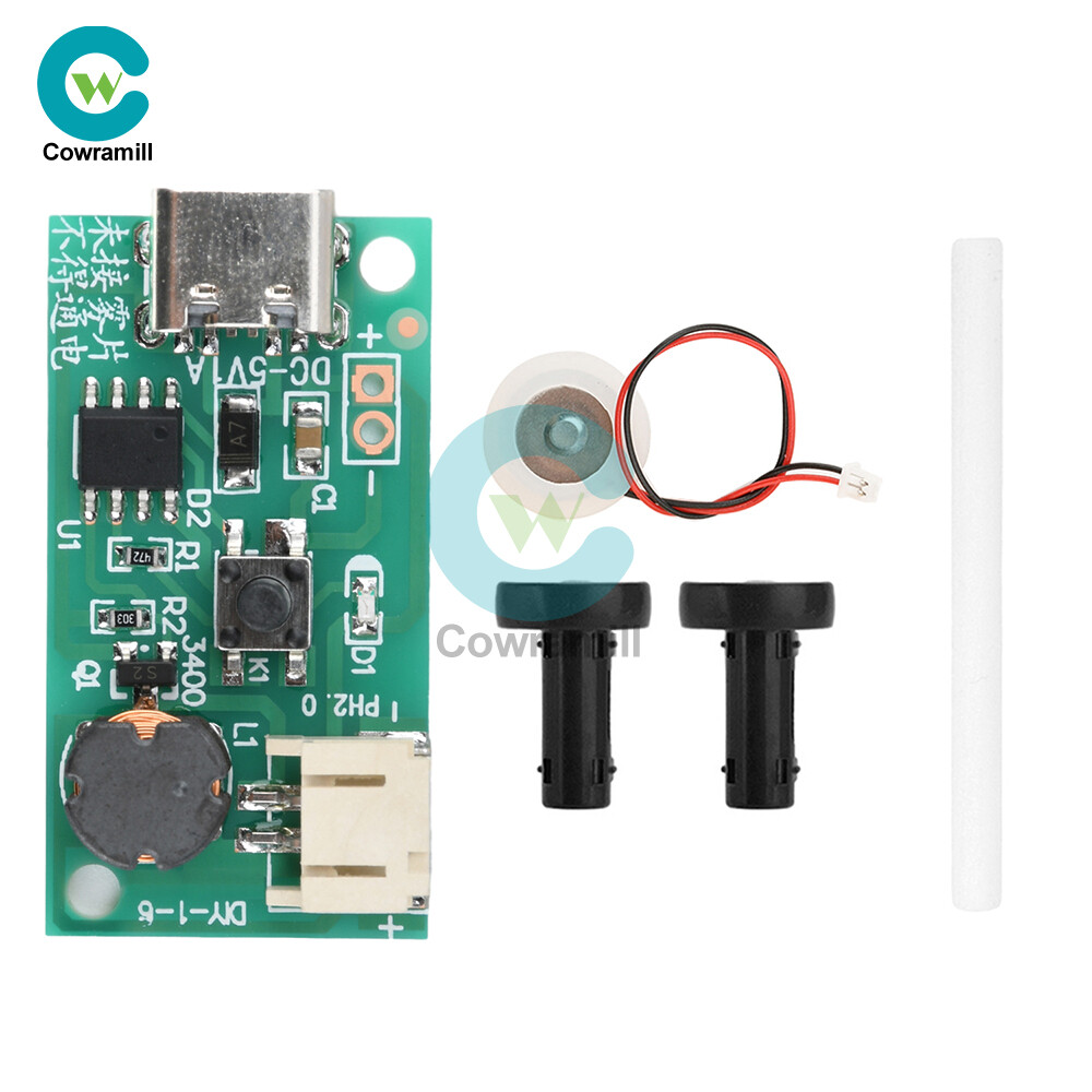 DC 5V Ultrasonic Mist Maker Atomizing Module DIY Humidifier With PCB Kit Type-C