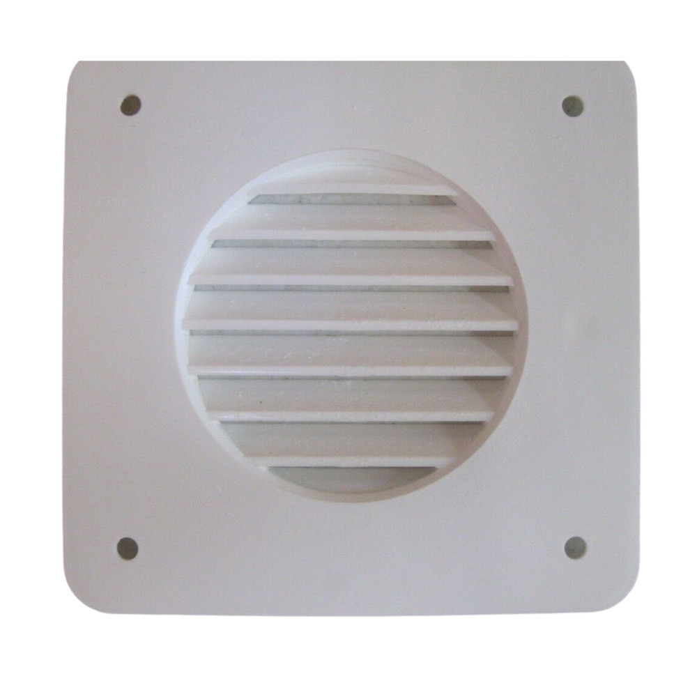 Square WHITE Battery Box Vent for RV's Motorhome Camper