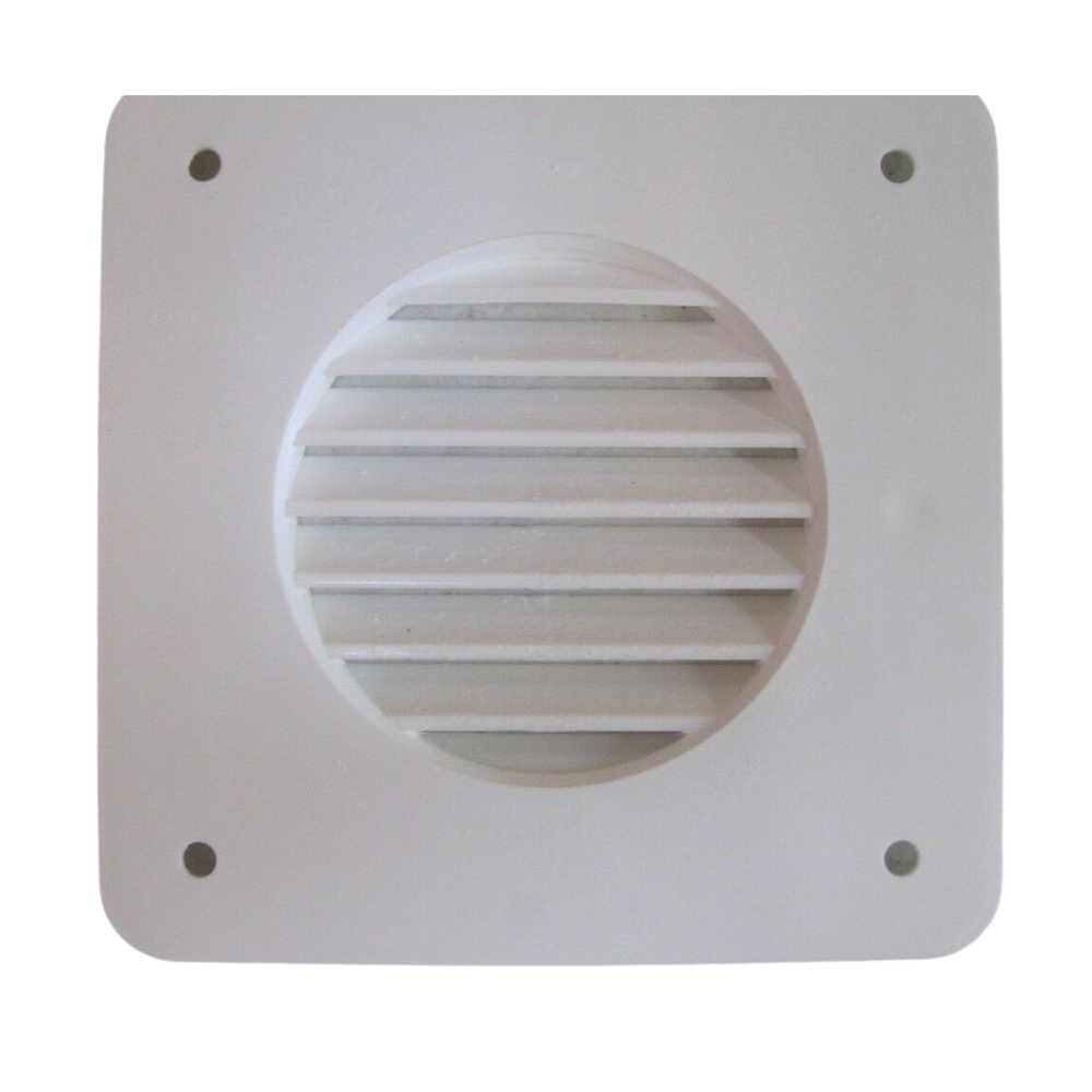 Square WHITE Battery Box Vent for RV's Motorhome Camper
