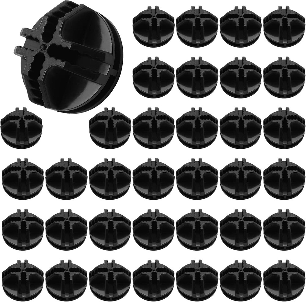 Litoexpe 36 Pcs Wire Cube Plastic Connectors for Storage, Black