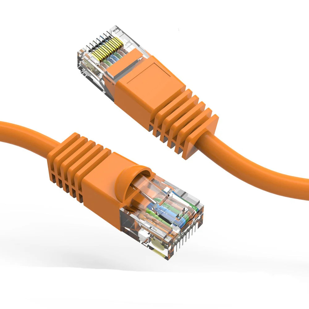 0.5Ft CAT6 UTP Ethernet Network Booted Cable Orange