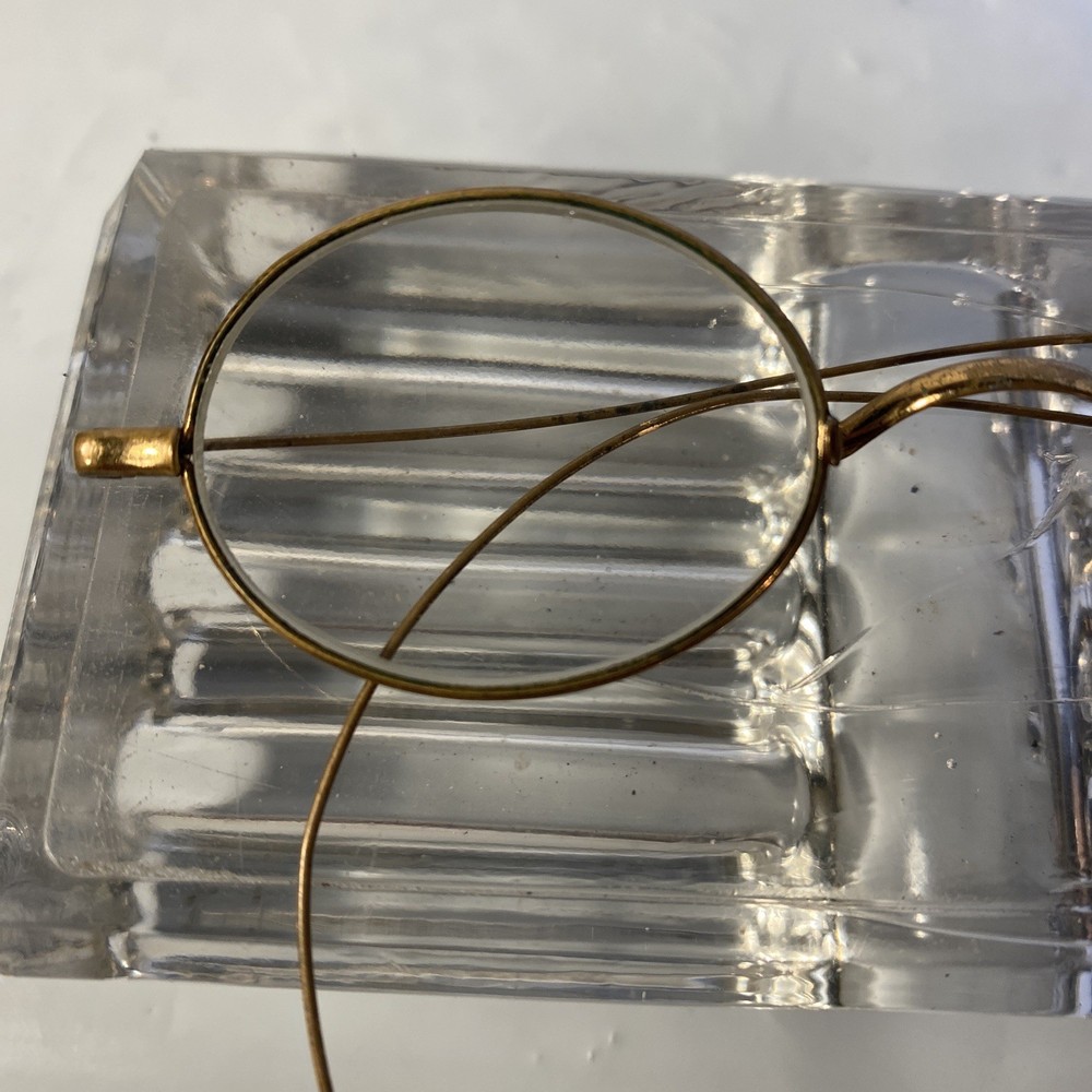 Victorian TAW & Co. SPECTACLES ~ Eyeglass Frames With Case ~ Gold Tone