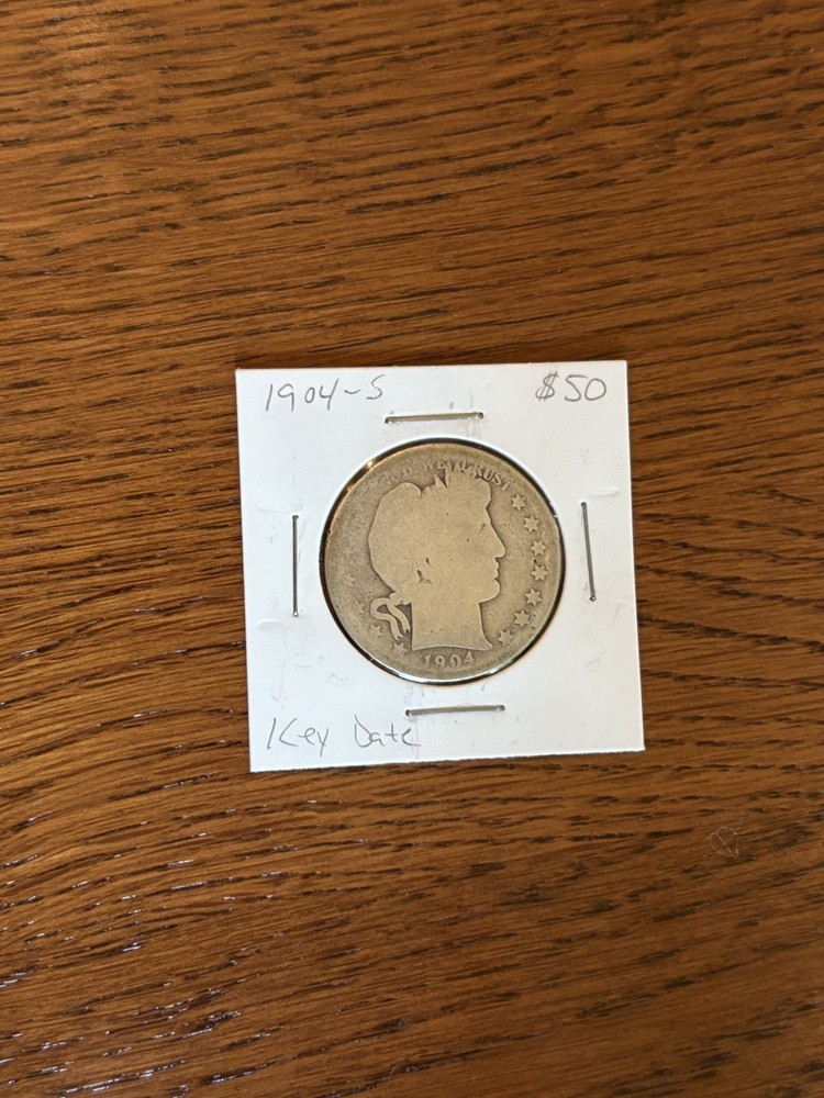 1904 S AG Barber Half Dollar