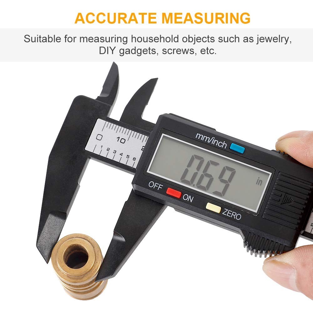 User-Friendly 6" Digital Caliper with Auto Shut-Off & Zero Setting Function