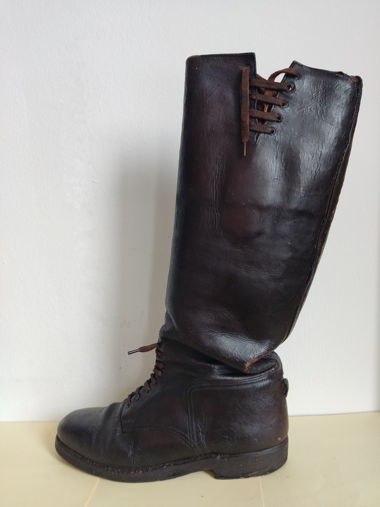 original WW2 Officers Brown Hungarian Leather Boots "Birgerli"