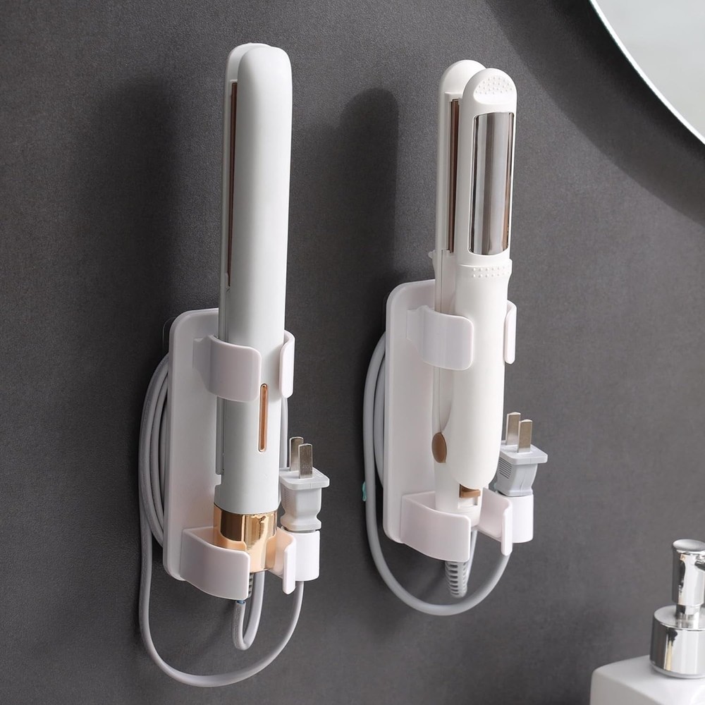 Versatile Hair Tool Organizer - Wall-Mounted Solution for Curling Irons & More