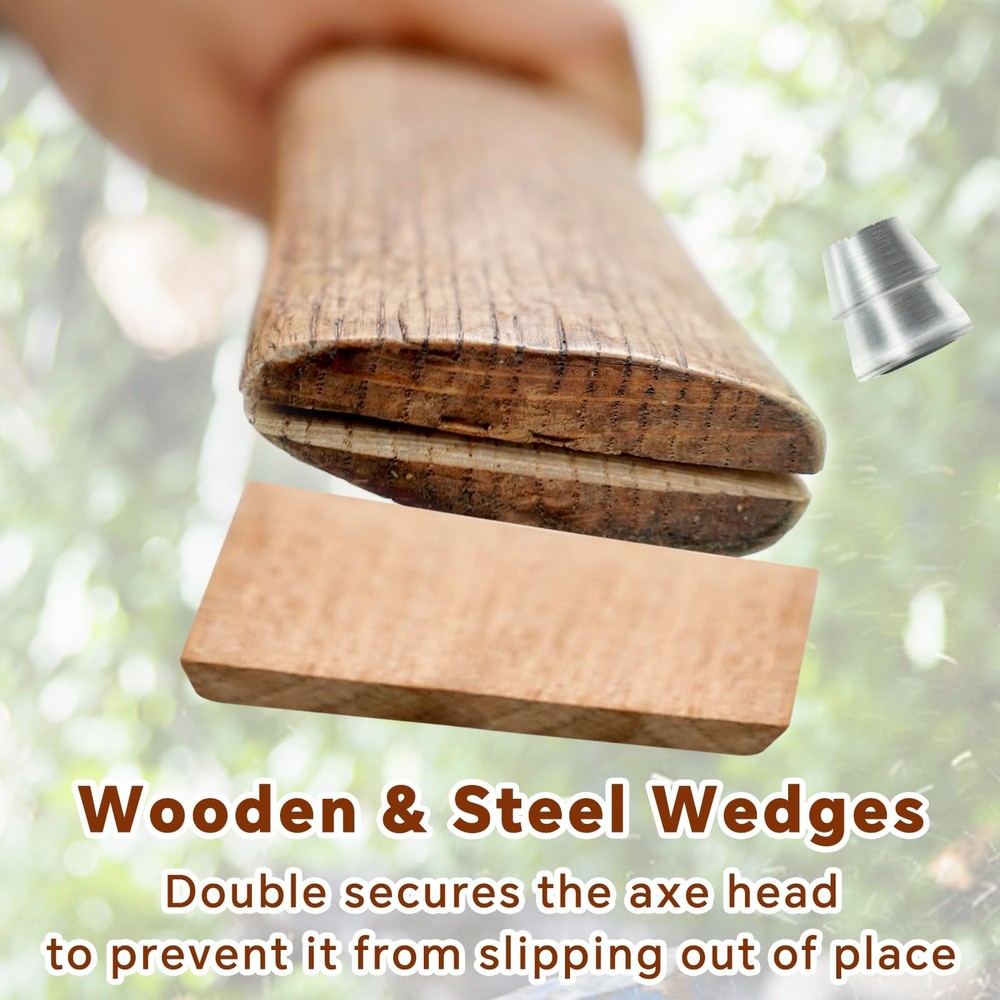 2-Pack Axe Handle , 17in+23.6in Hatchet Handle , Wood Handle for Axe Pick Axe