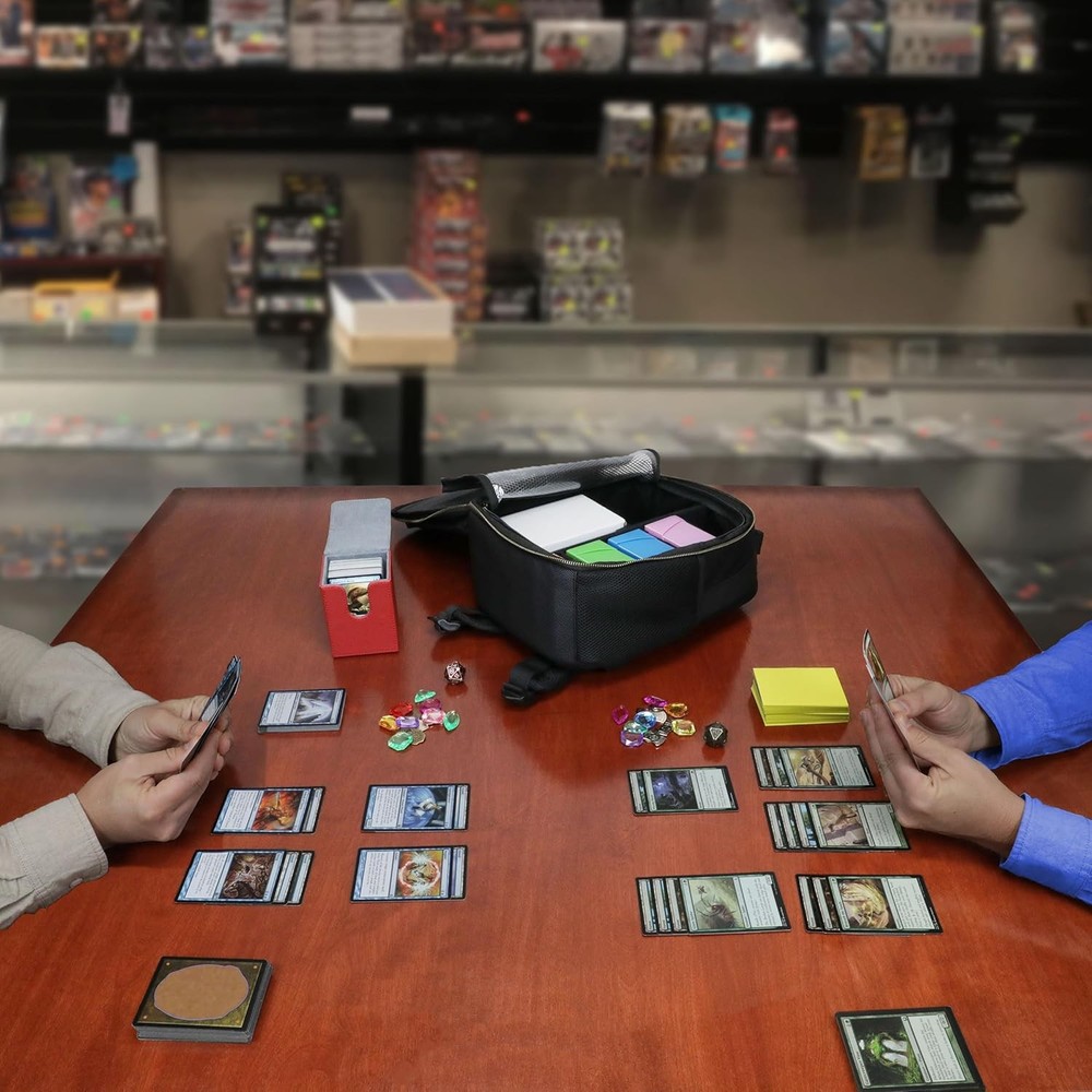 TCG Backpack w/ Playmat Holder, Compartments for Dice, Sleeves, Deck Boxes