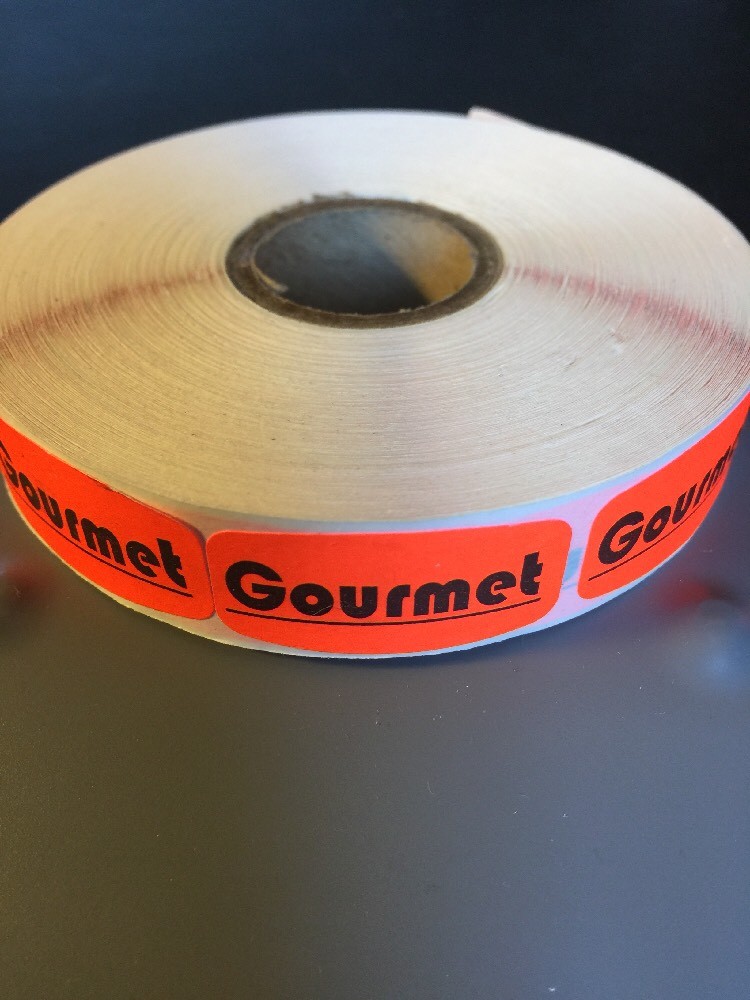 Gourmet LABELS 1000 PER ROLL GREAT STICKERS