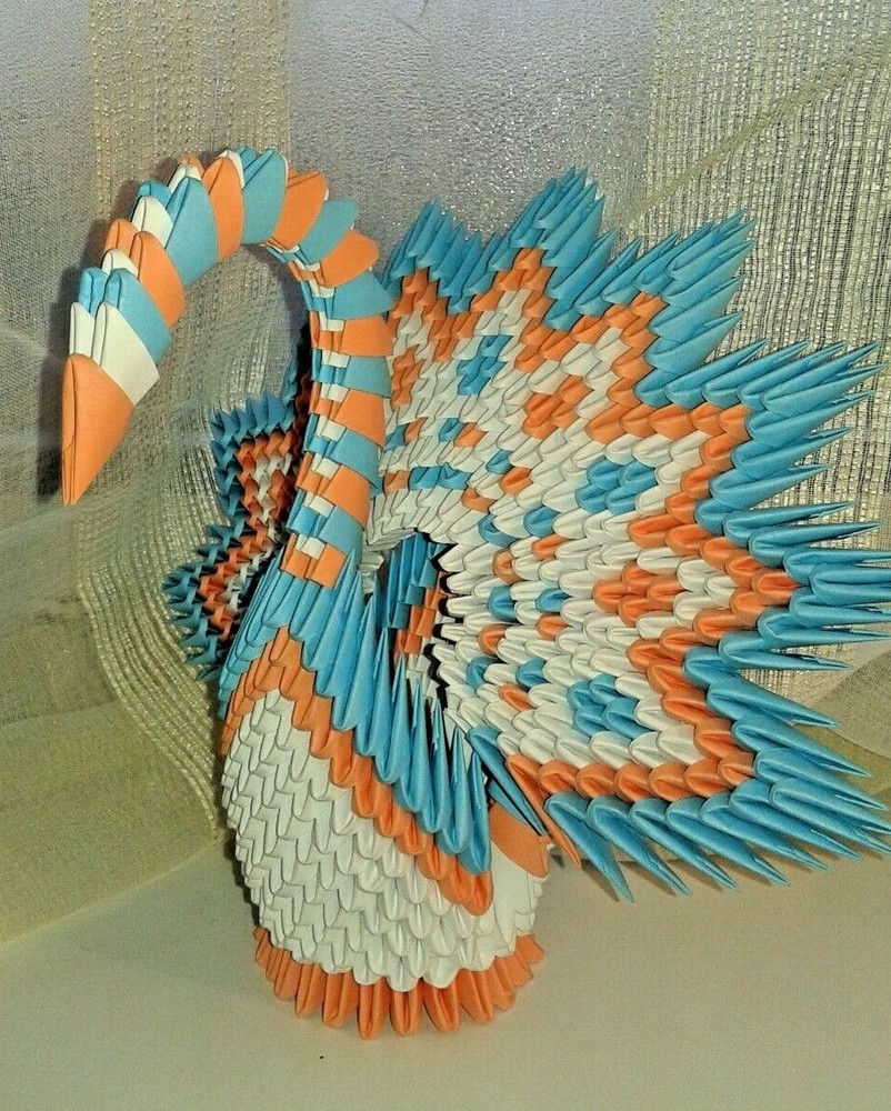 3D origami Peacock - Star tail