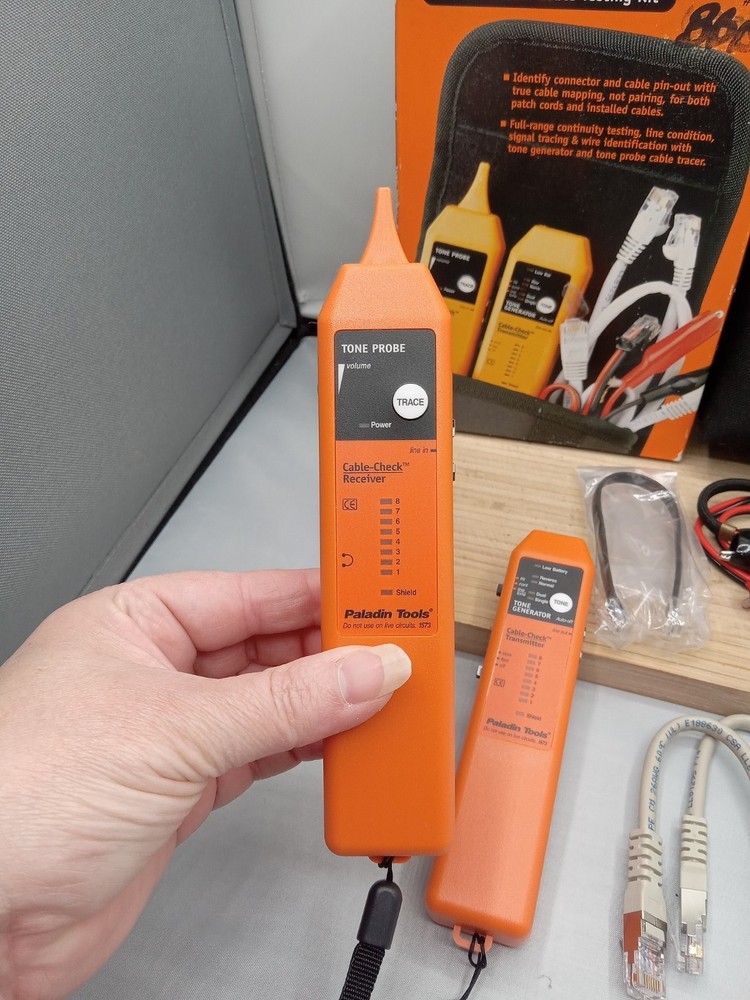 Paladin Tools 1573 Tone & Probe Plus Cable Check - LAN & Telecom Cable Test Kit