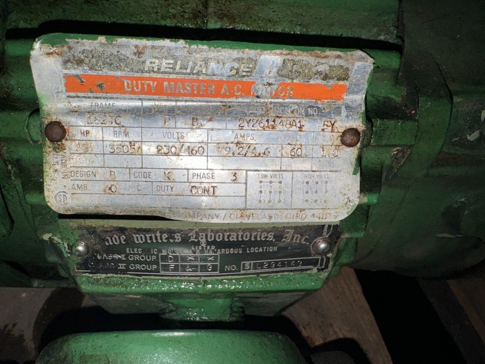 3 HP Greerco Explosion Proof Disperser Mixer Homogenizer