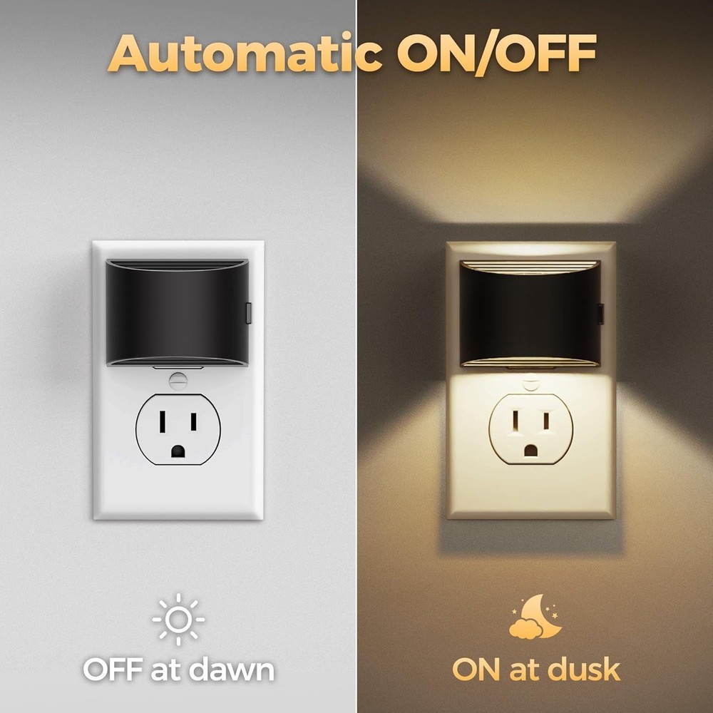 DORESshop LED Night Light[2 Pack], Night Lights Plug into Wall, 3 Level Brightne