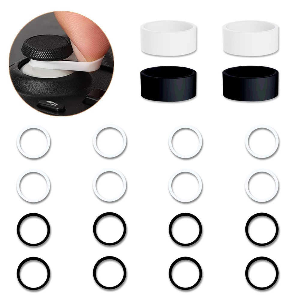 YIMATEECO Joystick Protectors 20Pcs, Ring- Black+White