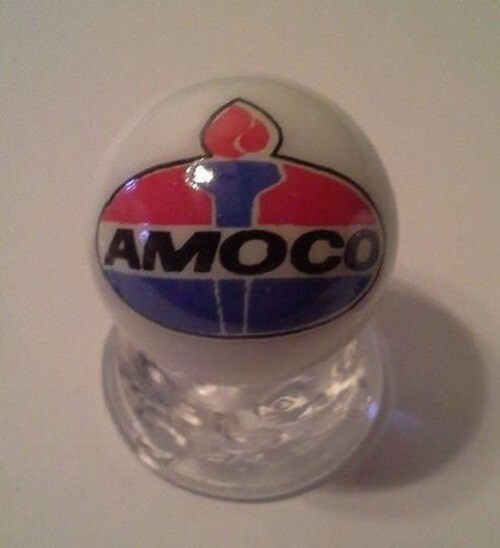 Amoco Gasoline 1" Glass Logo Marble