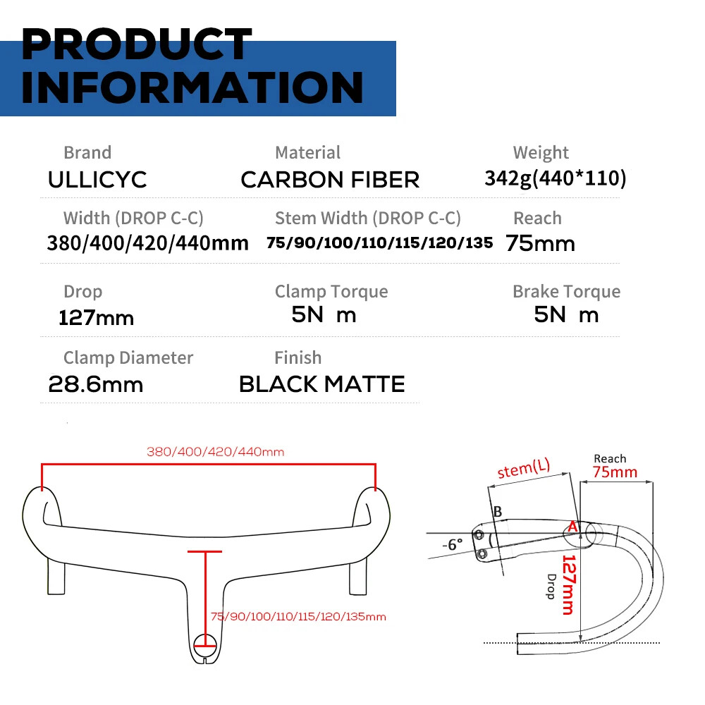 Full Internal Cable Routing Road Bicycle Drop Bar Carbon Integrated Handlebar