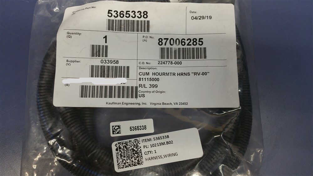 Cummins 5365338 Wiring Harness