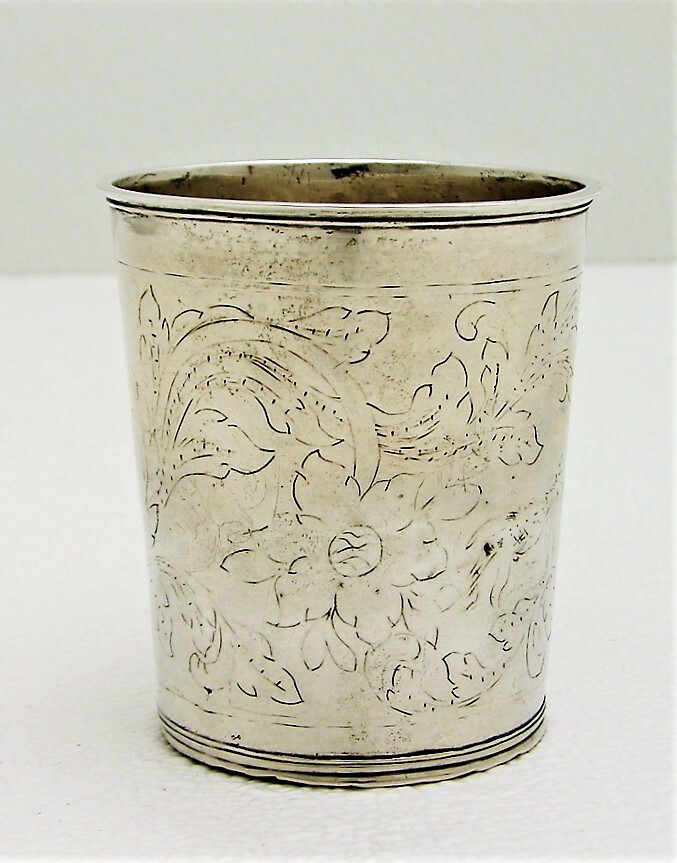 Danish Solid Silver Beaker Cup Hallmarked Andreas Buemann Dated 1799