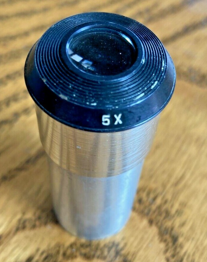 EYEPIECE OBJECTIVE 5X Magnification LENS for Compound Microscope 20mm Diameter