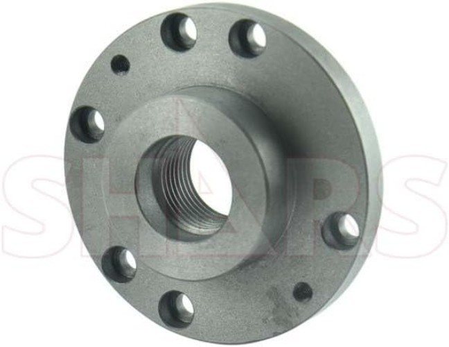 Precision 5" Threaded Lathe Back Plate for Self-Centering Chucks - Key Included