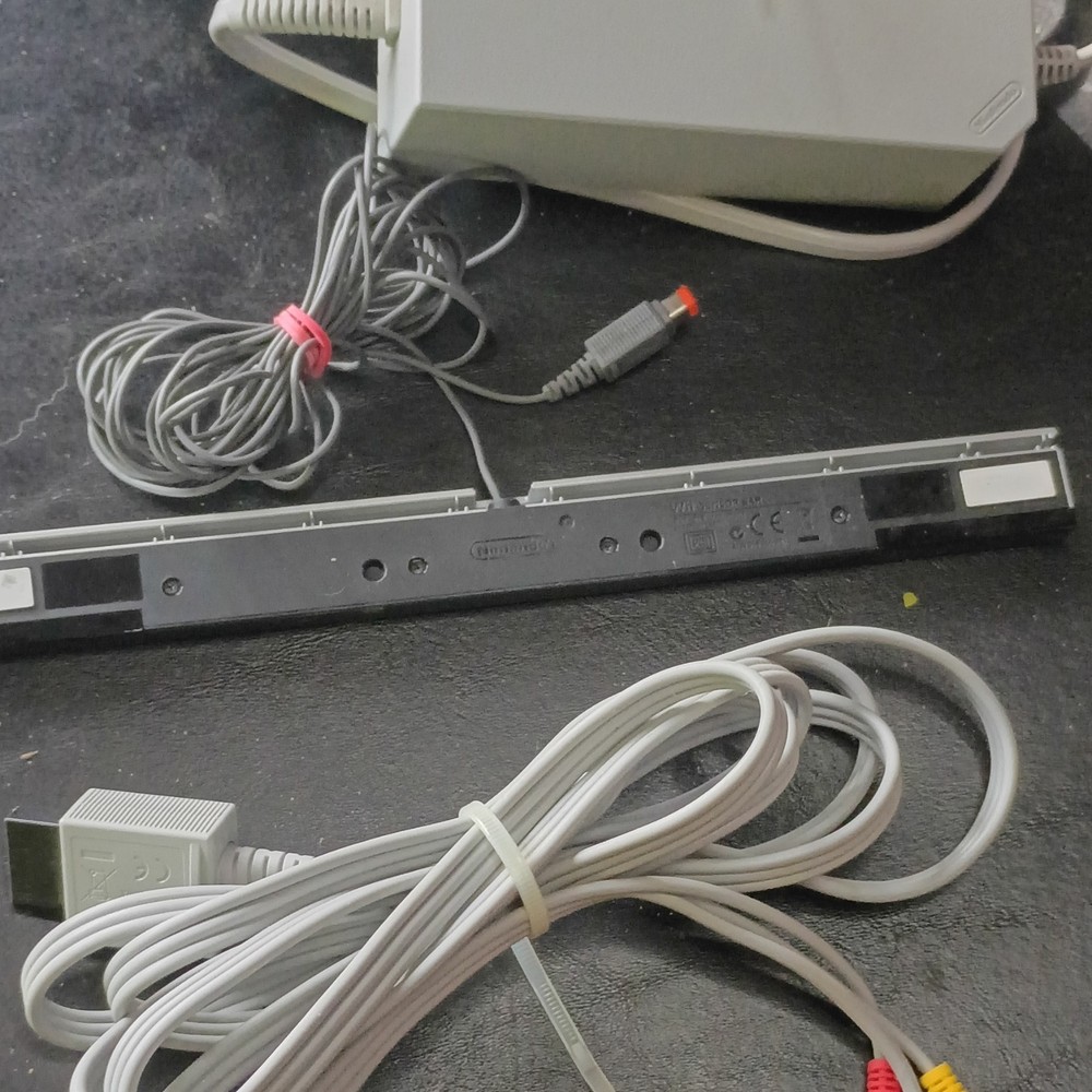 Nintendo Wii Accessory Bundle RVL-002 AC Adapter, Sensor Bar, AV Cable