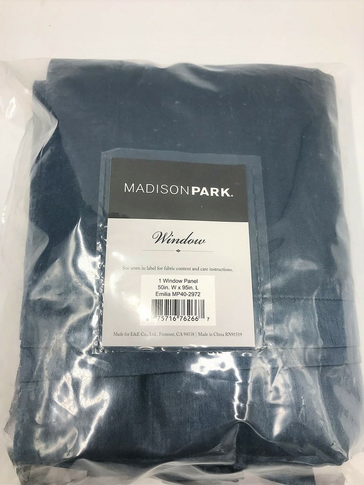 Madison Park 100% Polyester Twisted Tab Lined Window Panel,MP40-2972/ 50''x 95''