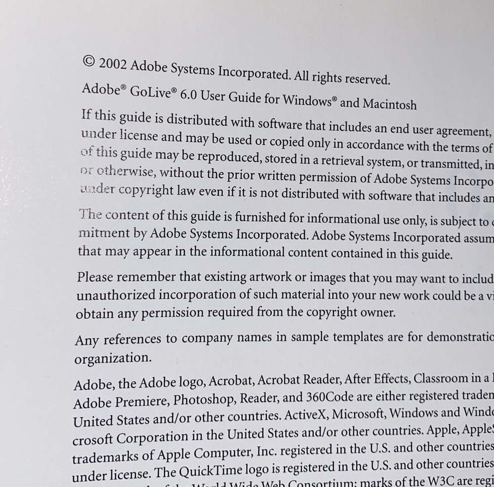 Adobe GoLive 6.0 User Guide Book