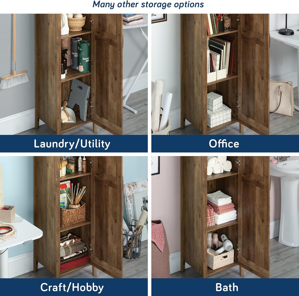 Rustic Pine Storage Cabinet - Versatile Organization Solution