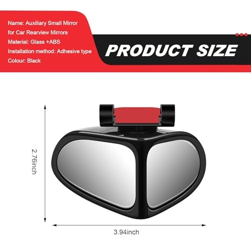2 PCS Car Blind Spot Mirror, 360 Degrees Panoramic Adjustable Wide-angle