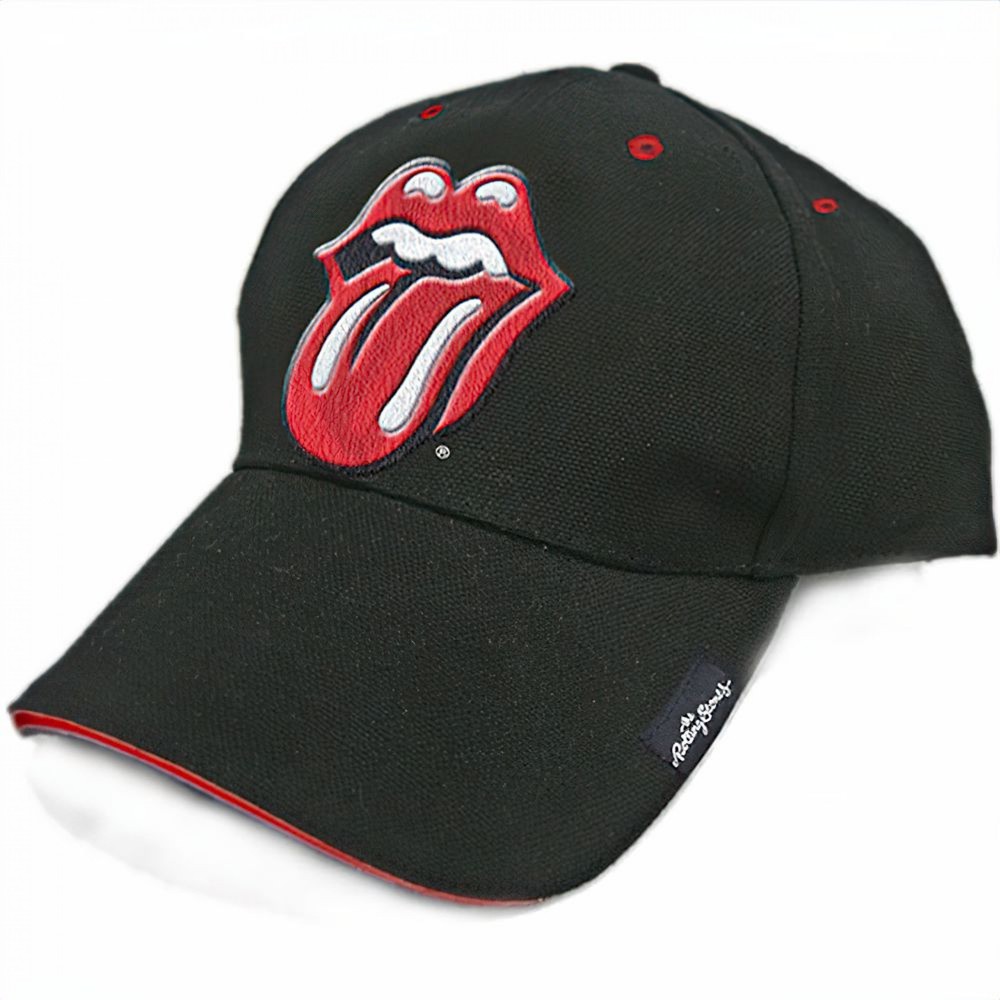 The Rolling Stones Logo Adjustable Snapback Hat Black