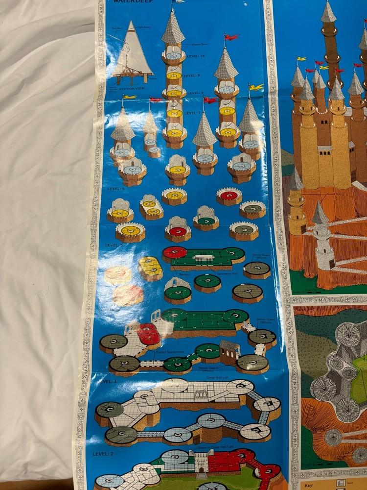 D&D Forgotten Realms Game Map - Vintage 1988