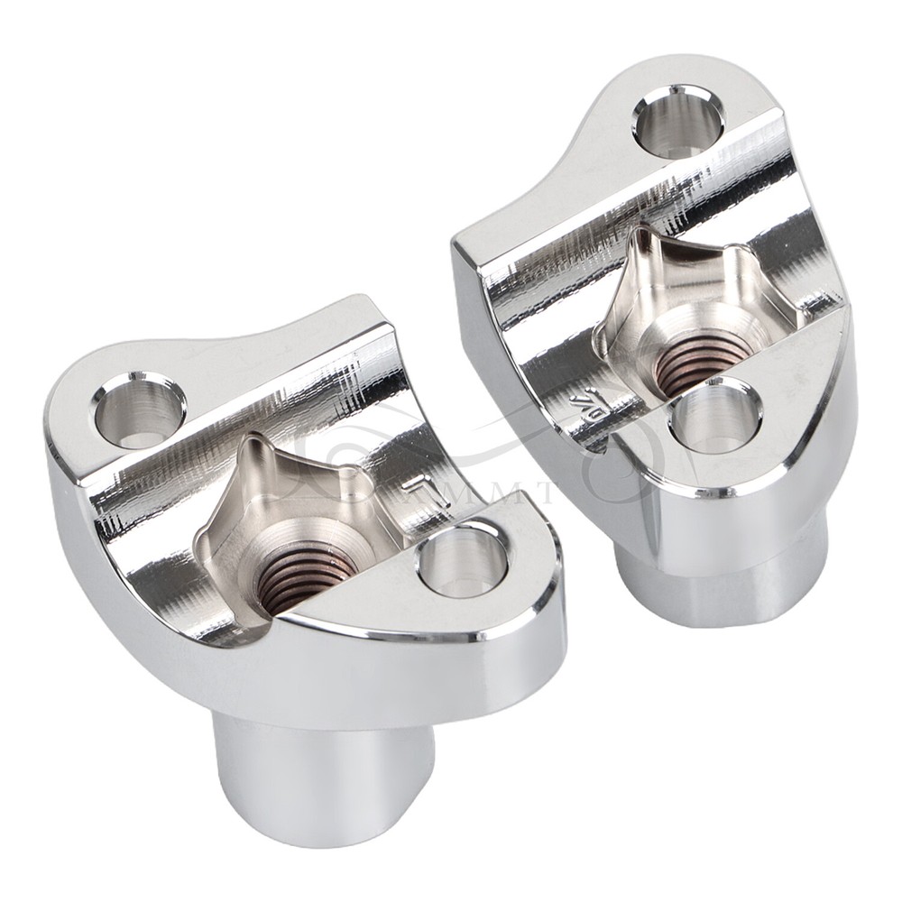 Chrome 2" Handlebar Risers Bottom Fit For Harley Softail Low Rider Night Train