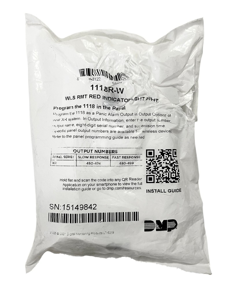 DMP 1118R-W Wireless Remote Red Indicator Light White Bagged