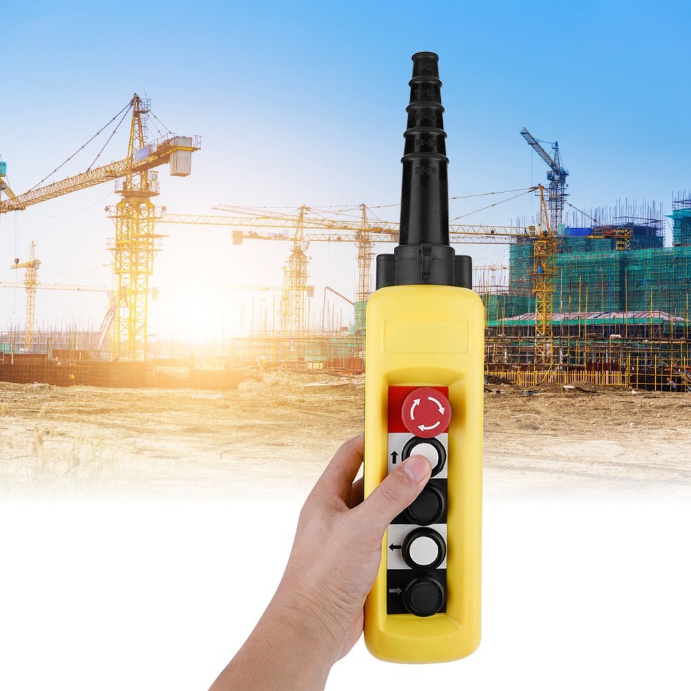 Crane Chain Hoist Push Button Switch Lifting Pendant Controller 4 Buttons Hot↑