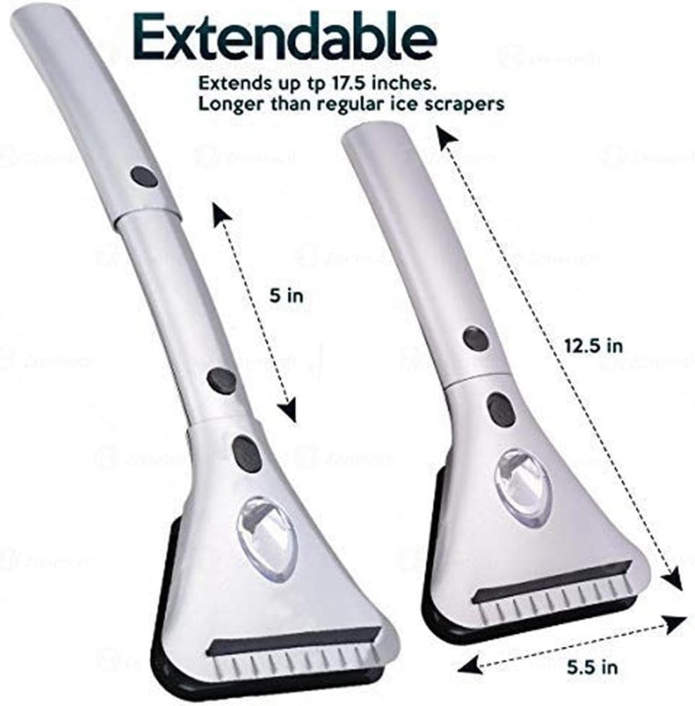 Heated Car Window Ice/Snow Scraper Extendable Auto Windshield Heated Scraper ...