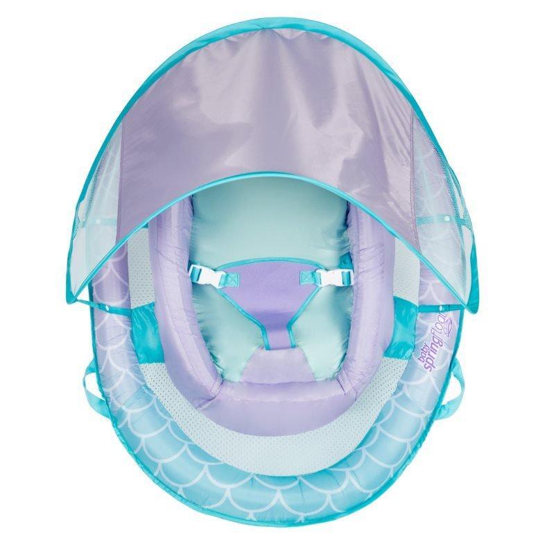 SwimWays Infant Baby Spring Float with Adjustable Sun Canopy - Light Purple