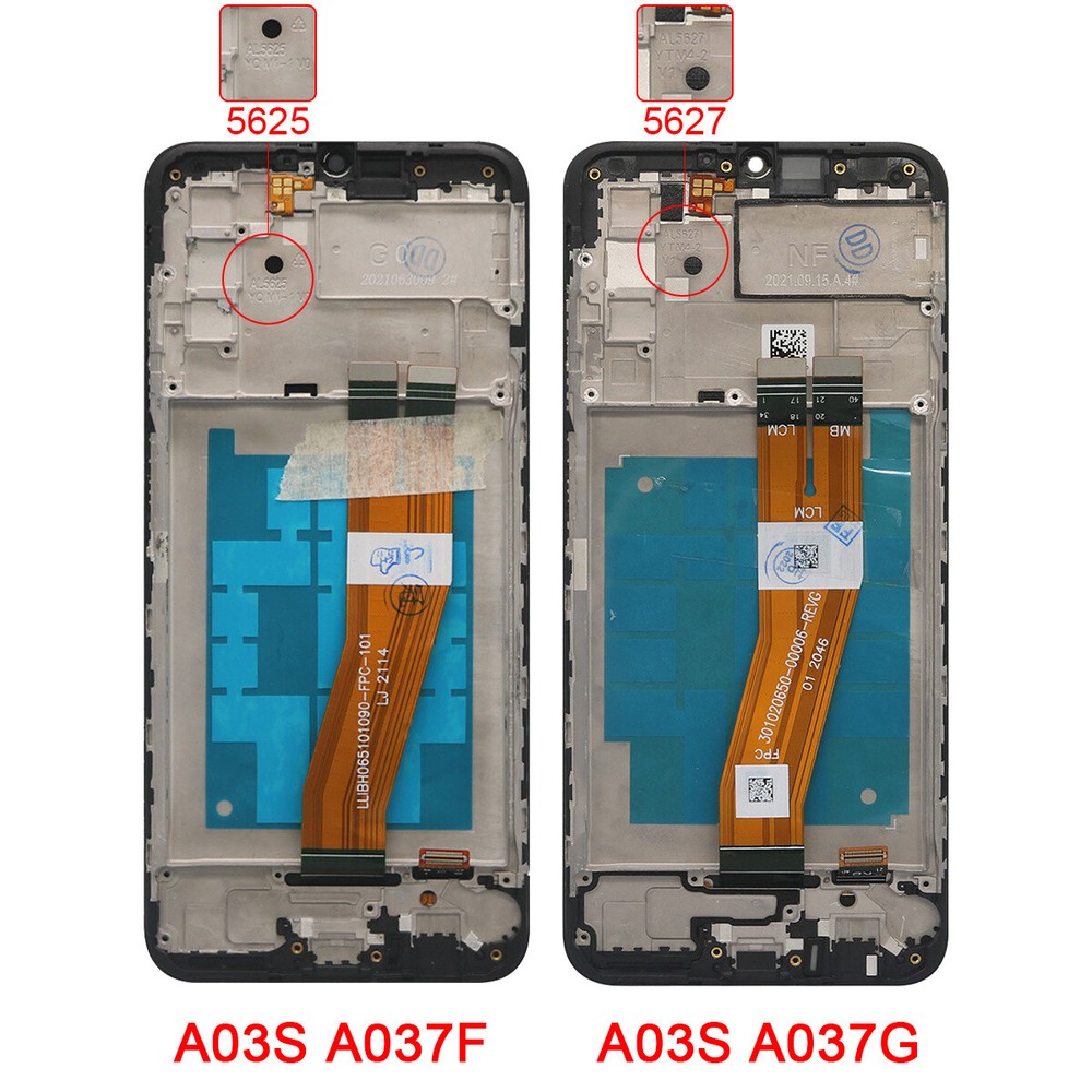 For Samsung A03S SM-A037F/A037M LCD Display Touch Screen Digitizer Frame Replace