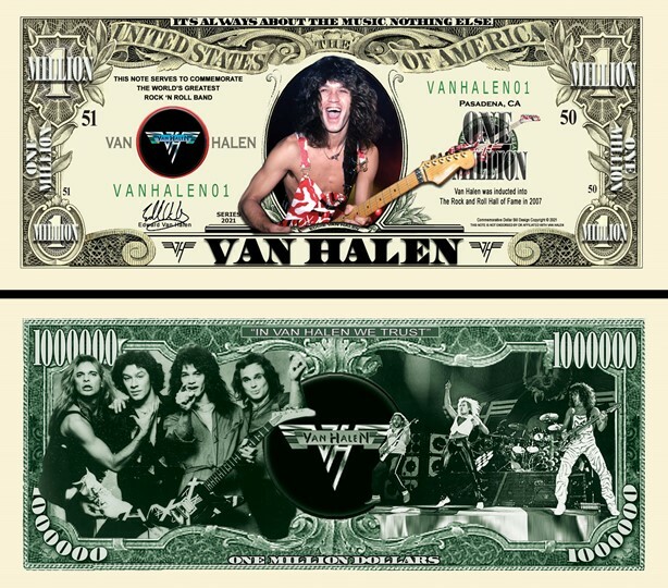 OUR VAN HALEN BAND NOVELTY NOTE