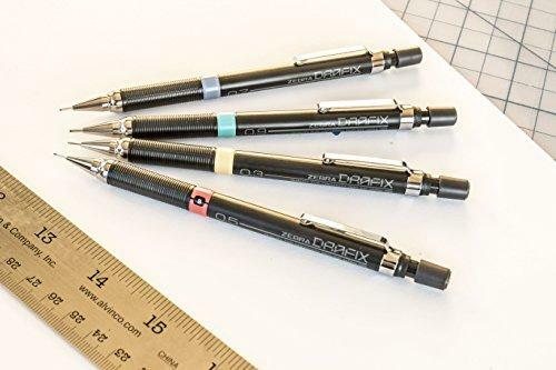 Zebra Steel M Mechanical Technical Pencil Eraser Refills 7-Count