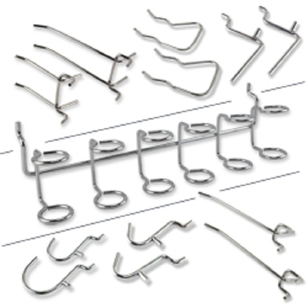 Pegboard Hooks | 50pc Assorted Wall Storage Shelf Tool Organizer Display Hanger