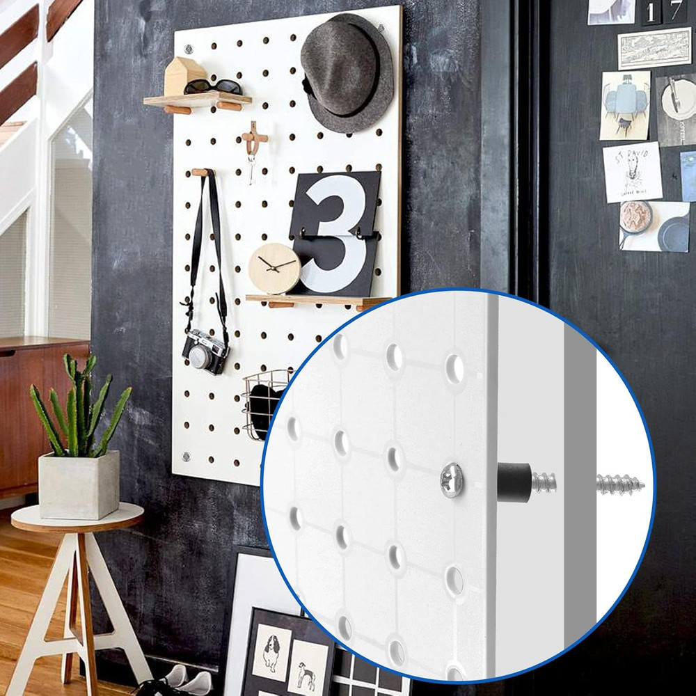 24 Set(72Pcs) Pegboard Mounting Hardware Kit, Peg Boards Accessories - Include S
