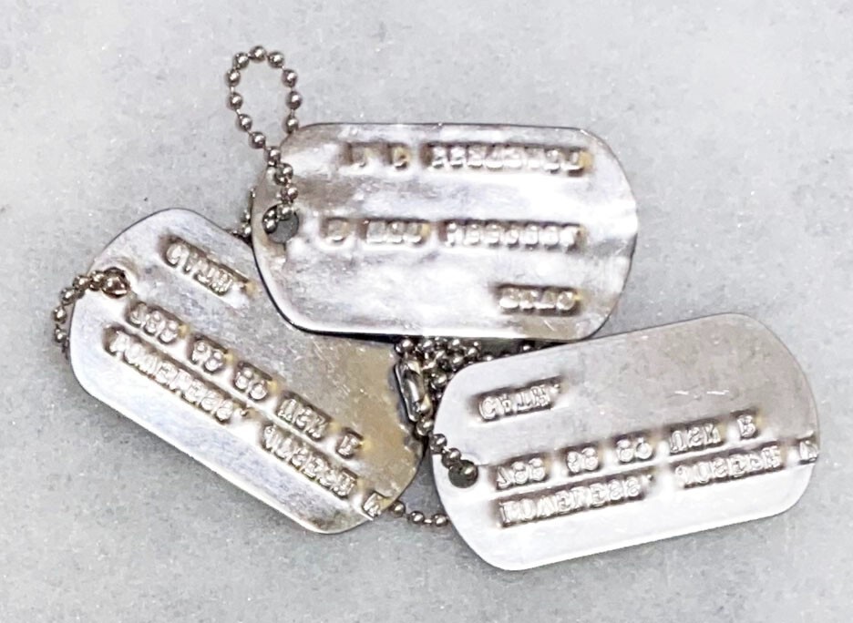Joseph Loveless USN Dog Tag Set