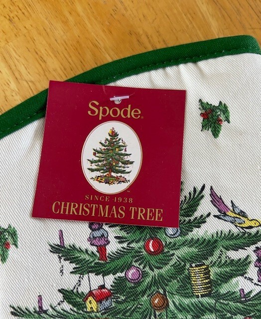 Spode Christmas Tree Oven Mitt NEW
