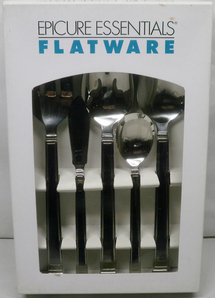 Epicure Essentials 5 Piece Hostess Set Stainless Steel Flatware Bloomington