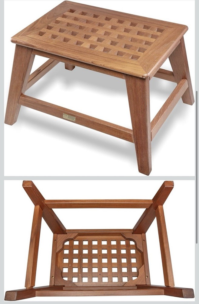 Whitecap 60088 Teak Boat Step Stool