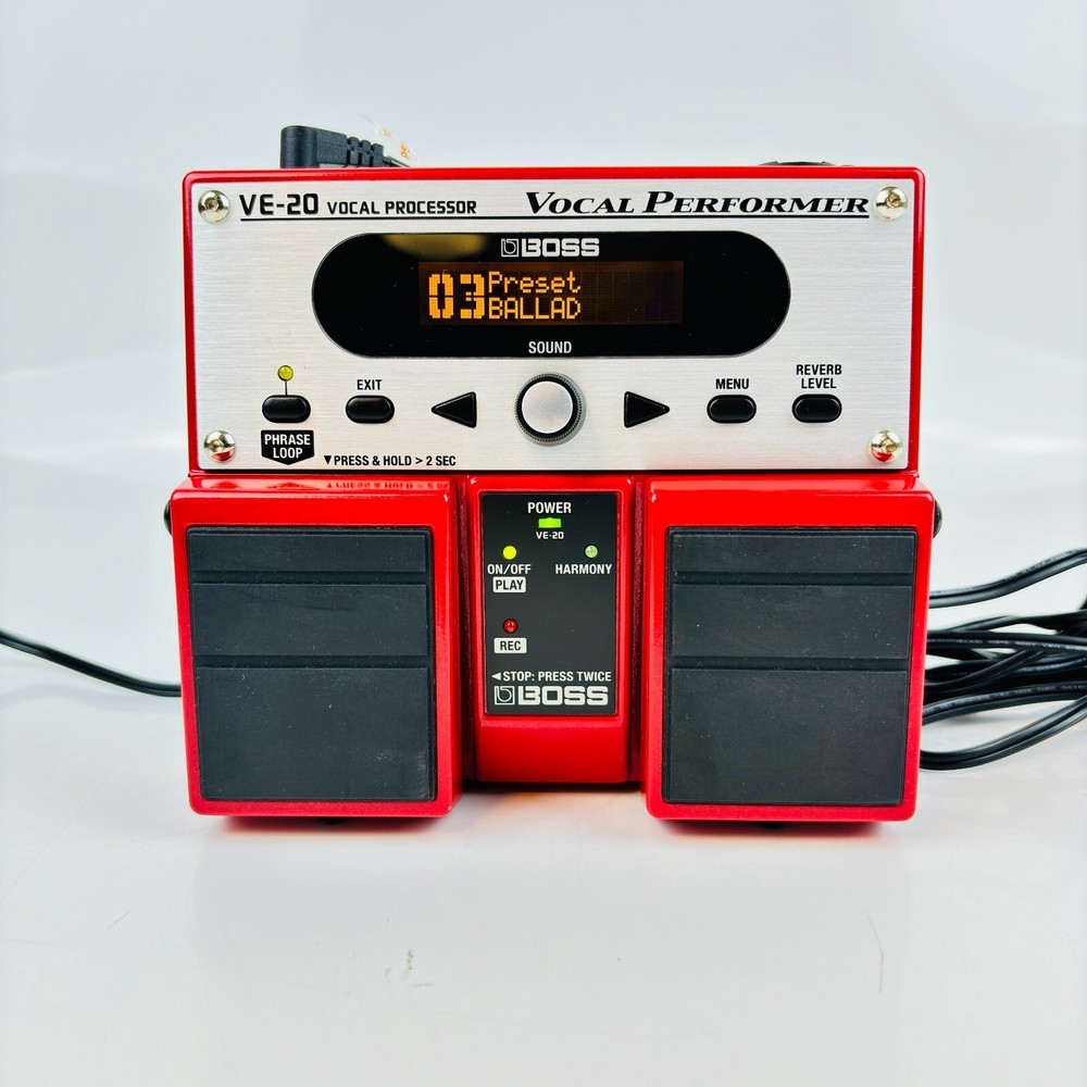 Boss VE-20 Vocal Performer Effects pedal for Vocal Multi-Effects processor Red